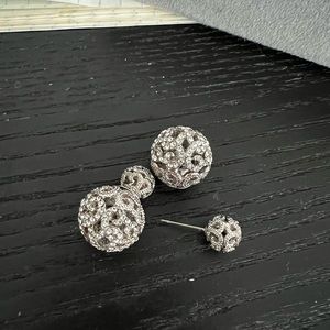 Dior design ball earrings with diamond